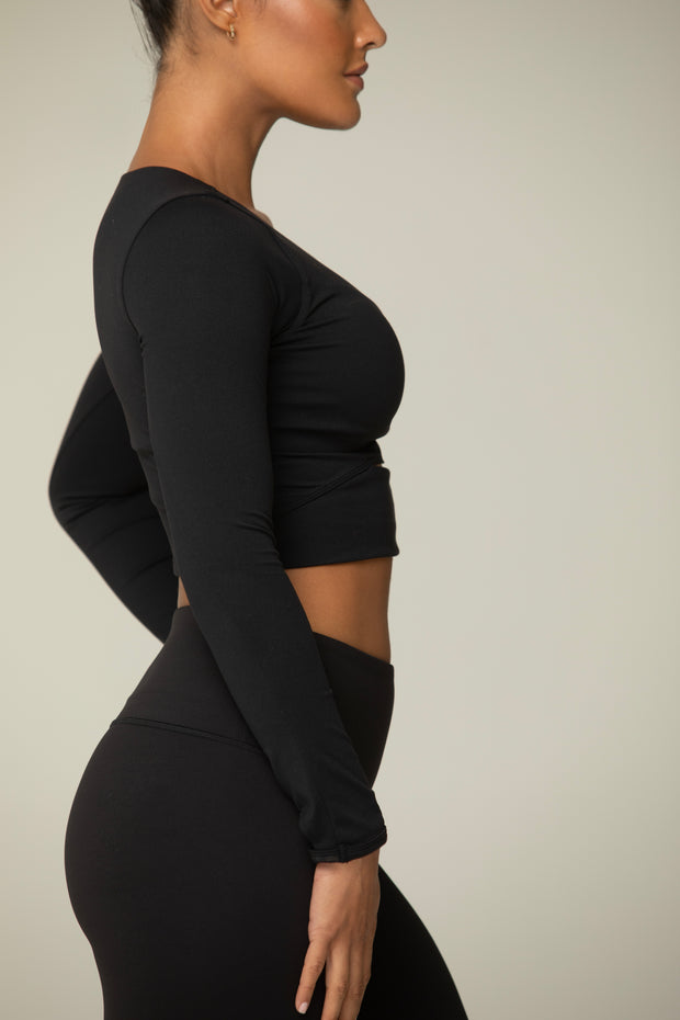 Long Sleeve T with Mid Slit